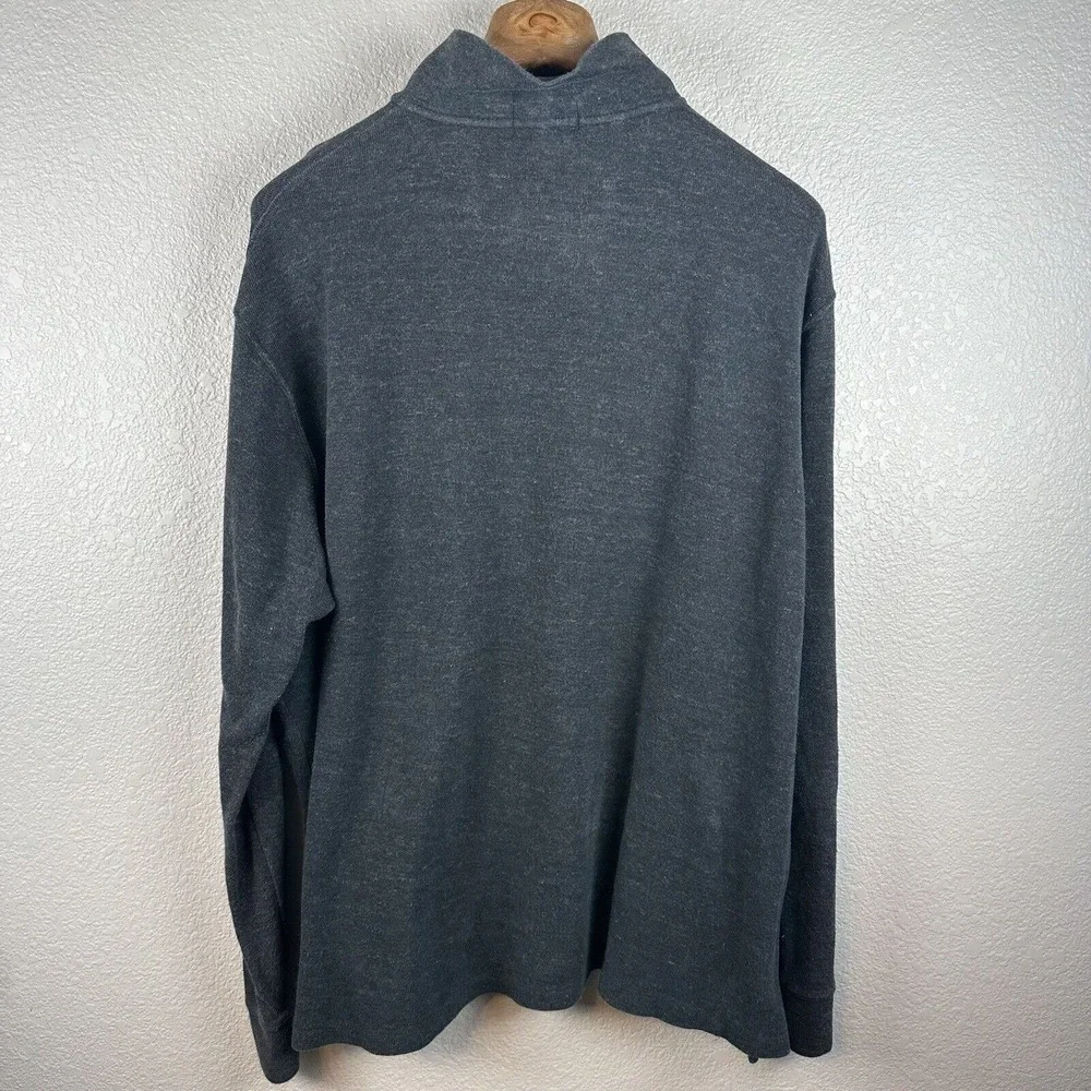 Polo Ralph Lauren Mens 1/4 Zip Estate Rib Sweater XXL Heather Gray‎ Cotton